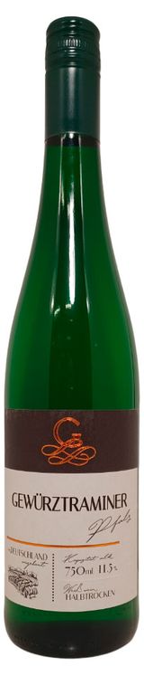 Изображение товара Вино Гевюрцтраминер белое полусухое Германия, 0,75 л