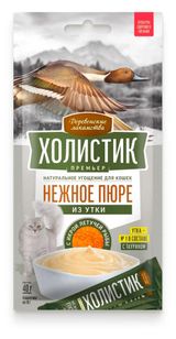 Изображение товара Лакомство для кошек «Деревенские лакомства» Нежное пюре из утки с икрой летучей рыбы, 4х10 г