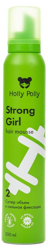 Изображение товара Мусс для волос Holly Polly Strong Girl Супер объем и сильная фиксация, 200 мл