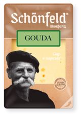 Изображение товара Сыр полутвердый Schonfeld Гауда нарезка 45% БЗМЖ, 125 г