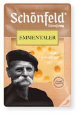 Изображение товара Сыр полутвердый Schonfeld Эмменталь нарезка БЗМЖ, 125 г