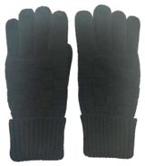 Изображение товара Перчатки мужские Sabedoria вязаные черные one size