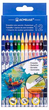 Изображение товара Набор стираемых цветных карандашей ACMELIAE, 12 цветов
