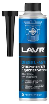 Изображение товара Суперантигель с диспергатором LAVR присадка в дизельное топливо на 40-60 л, 310 мл