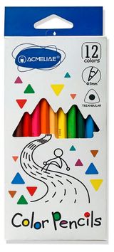 Изображение товара Набор цветных трехгранных карандашей ACMELIAE, 12 цветов