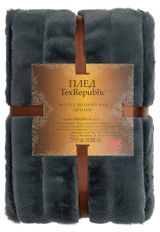 Изображение товара Плед Texrepublic искусственный мех кролик графит, 200х220 см