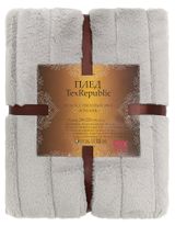 Изображение товара Плед Texrepublic искусственный мех кролик серый, 200х220 см