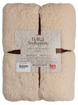 Изображение товара Плед Texrepublic искусственный мех овчина бежевый, 150х200 см