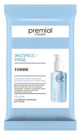 Изображение товара Влажные салфетки Premial Экспресс-уход с тоником, 15 шт