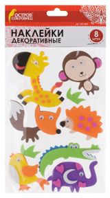 Изображение товара Наклейки декоративные «Остров Сокровищ» Зверята, 9 шт