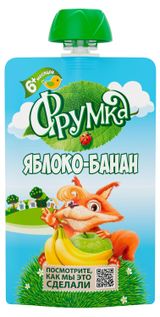 Изображение товара Пюре фруктовое «Фрумка» яблоко банан с 6 мес., 90 г