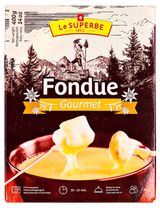 Изображение товара Сыр полутвердый Le Superbe Gourmet Швейцарский с белым вином для фондю кусок 40% БЗМЖ Швейцария, 400 г