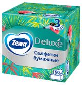Изображение товара Салфетки бумажные в коробке Zewa Deluxe Арома Коллекция, 3 слоя, 60 шт