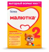 Изображение товара Смесь сухая молочная «Малютка» 2 с 6 мес., 900 г
