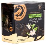 Изображение товара Чай зеленый АШАН Золотая птица Молочный улун в пирамидках, 20 шт х 2 г