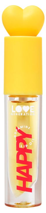 Изображение товара Масло для губ Love generation Be happy комфортная текстура без липкости тон 02 прозрачно-желтый, 2,3 мл
