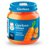 Изображение товара Пюре овощное Gerber Морковь с 4 мес., 125 г