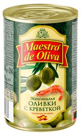 Изображение товара Оливки Maestro de Oliva с креветками Испания, 300 г