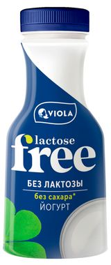 Изображение товара Йогурт питьевой Viola Lactose Free натуральный безлактозный 1,3% БЗМЖ, 270 г