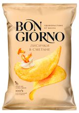 Изображение товара Чипсы картофельные Bon Giorno Лисички в сметане, 80 г