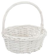 Изображение товара Корзина плетеная ива белый для цветов и подарков, D26