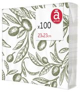 Изображение товара Салфетки бумажные Actuel 23х23 см, 100 шт в ассортименте