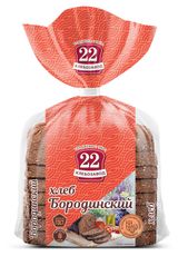 Изображение товара Хлеб ржано-пшеничный серый Бородинский «Хлебозавод № 22» на заварке с ржаным солодом и кориандром нарезка ГОСТ, 370 г