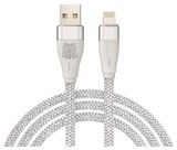 Изображение товара Кабель для зарядки BY Кристаллы с разъемом iP серебристый, 1 м