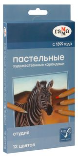 Изображение товара Набор пастельных карандашей «Гамма» Студия, 12 шт