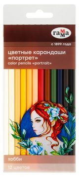 Изображение товара Карандаши цветные «Гамма» Хобби, 12 цветов