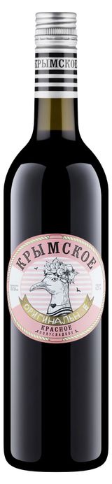 Изображение товара Вино «Чайка» красное полусладкое Россия, 0,75 л