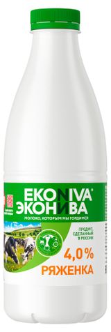 Изображение товара Напиток кисломолочный Ряженка «ЭкоНива» 4% БЗМЖ, 1 кг