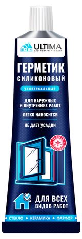 Изображение товара Герметик Ultima силиконовый универсальный бесцветный, 80 мл