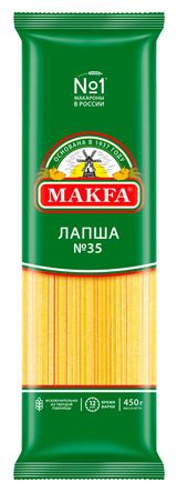 Изображение товара Макаронные изделия Makfa №35 лапша, 450 г
