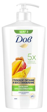 Изображение товара Бальзам-ополаскиватель для волос «Дав» Глубокое питание и восстановление с манго, 630 мл