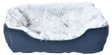 Изображение товара Лежанка для животных велюр черно-белая, 54x46x16 см