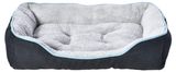 Изображение товара Лежанка для животных велюр серо-черная, 61x50x13 см
