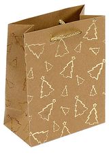 Изображение товара Пакет подарочный GrandGift крафт эффект 18х23х10 см, 1 шт в ассортименте