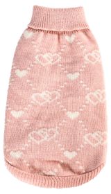 Изображение товара Свитер для собак Сердечки розовый, 40 см