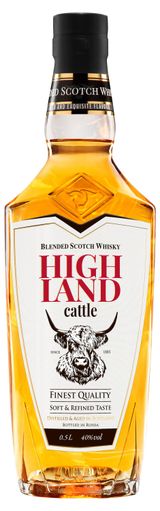 Изображение товара Виски шотландский Highland Cattle Россия, 0,5 л