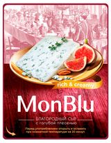 Изображение товара Сыр сливочный MonBlu с благородной голубой плесенью 60% БЗМЖ, 100 г