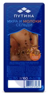 Изображение товара Икра ястычная и молоки сельди «Путина» соленые в пряной заливке, 160 г