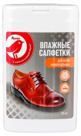 Изображение товара Салфетки влажные АШАН Красная птица для обуви универсальные, 30 шт