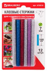 Изображение товара Стержни клеевые BRAUBERG 7х100 мм, 12 шт