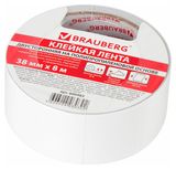 Изображение товара Лента клейкая BRAUBERG двусторонняя на полимерной основе, 38 мм х 8 м