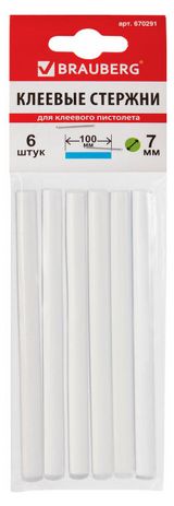 Изображение товара Стержни клеевые BRAUBERG 7х100 мм, 6 шт