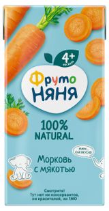 Изображение товара Нектар «ФрутоНяня» морковь с мякотью с 4 месяцев, 200 мл