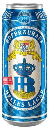 Изображение товара Пиво светлое Hofbrauhaus Helles Lager 4,9%, 0,5 л