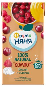 Изображение товара Компот «ФрутоНяня» из вишни и малины с 3-х лет, 500 мл