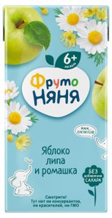 Изображение товара Напиток «ФрутоНяня» из яблок с экстрактами ромашки и липы с 6 месяцев, 200 мл